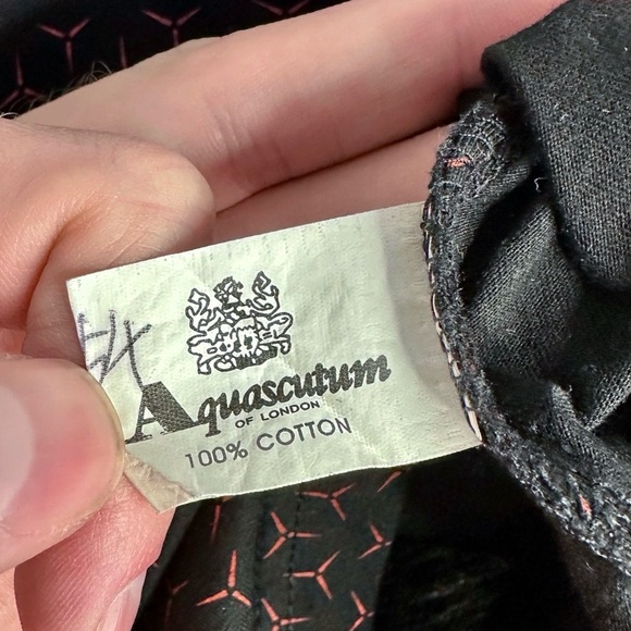 Aquascutum of London Black Geometric Polo Shirt - Picture 11 of 11